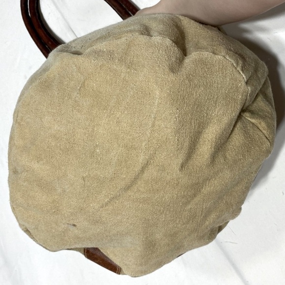 5/$25 Canvas Boho Hobo Bag Tote Shoulder Bag With Leather Straps And Star Design - Picture 5 of 12